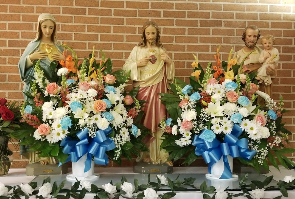 Jesus, Mary, and Joseph Statues